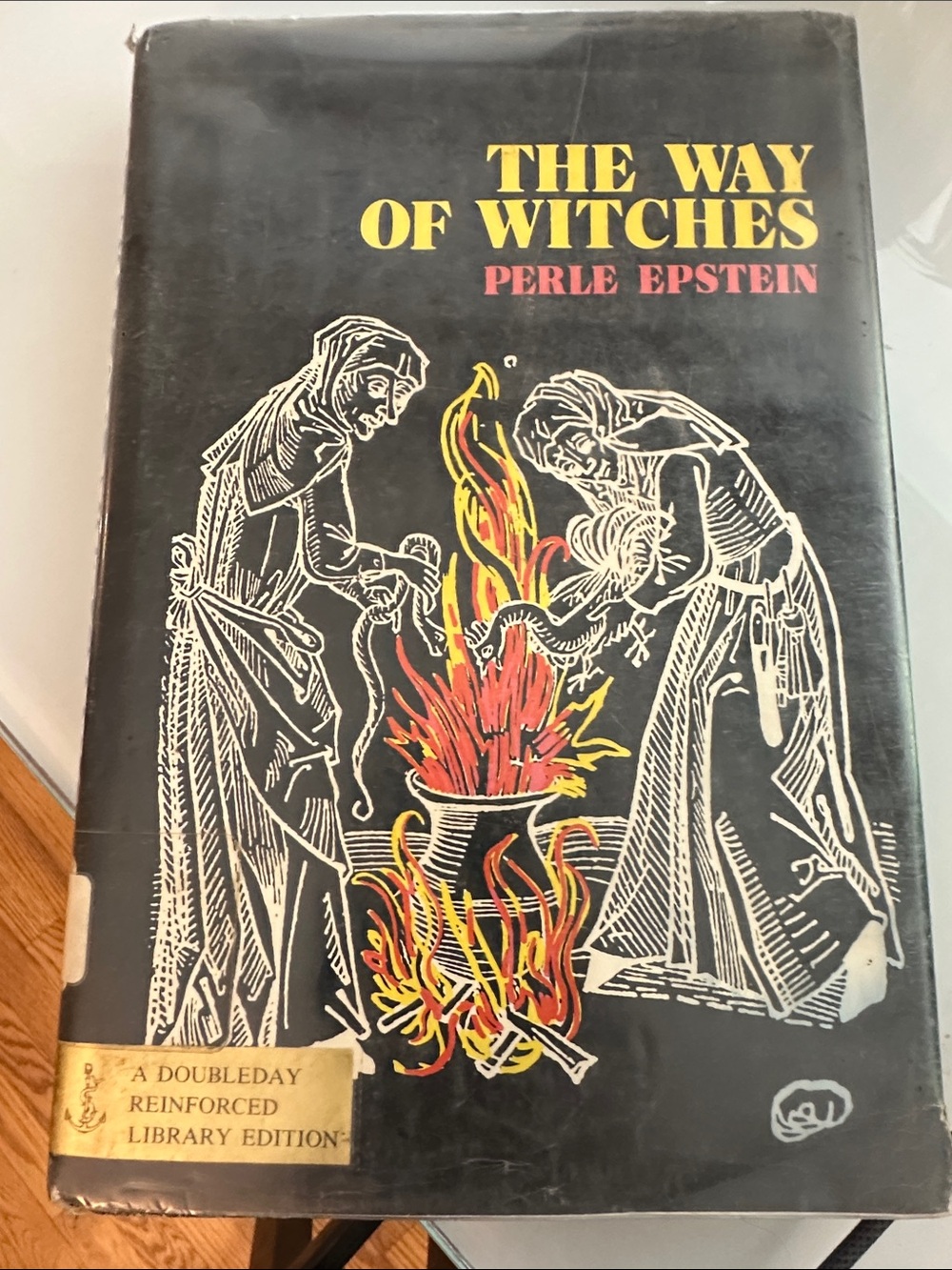 The Way of Witches by Perle Epstein - Black Cover with Red & Yellow Flame Art